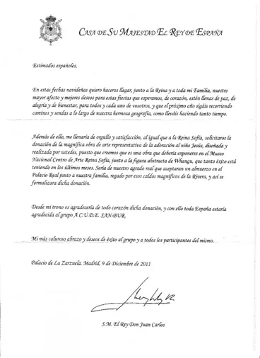 El Rey de España invita a Zarzuela a los miembros de San Bur