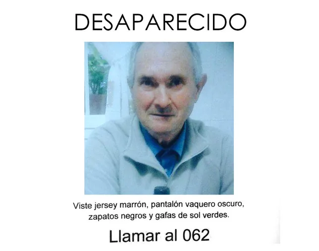 Sigue sin aparecer el hombre de 73 años desaparecido el martes