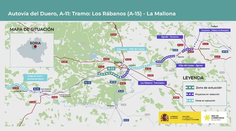 Licitada la redacción del proyecto de la A-11 hasta Los Rábanos