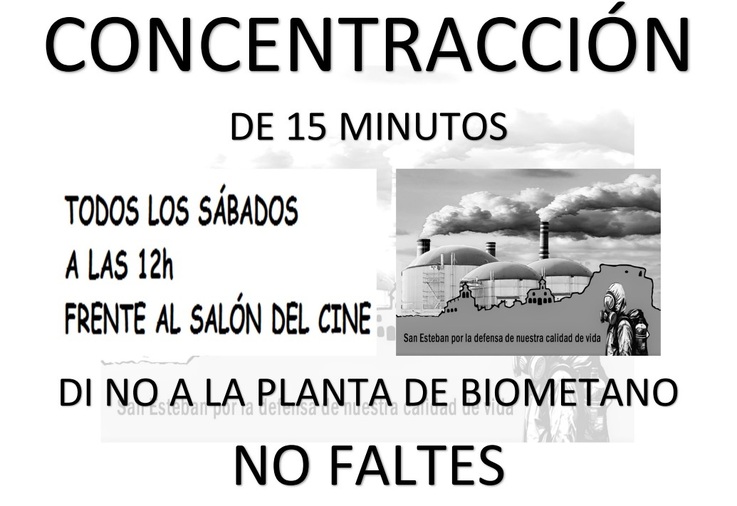 Concentraciones los sábados de abril contra la planta de biometano