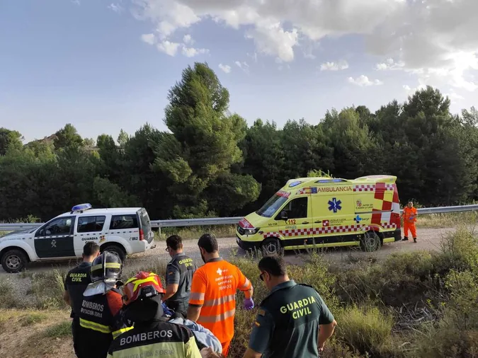 Rescatan a una persona herida en la Peña Magdalena