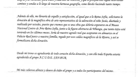 El Rey de España invita a Zarzuela a los miembros de San Bur