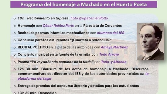 Homenaje a Machado en el Huerto Poeta de Quintanas Rubias de Arriba